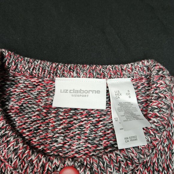 Liz Claiborne Womens Sweater Multi-Color Size Small Cotton Blend Button-up - Picture 6 of 12